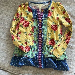 Matilda Jane mix material top.